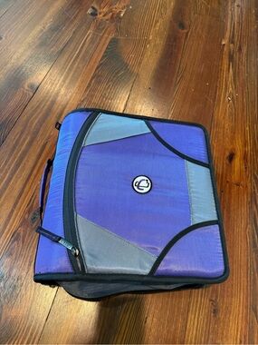 Purple and Gray school Binder